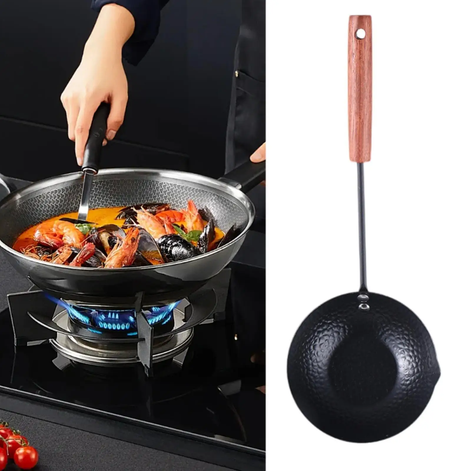 Small Frying Pan Round Nonstick Saucepan for Restaurant Camping Cooking Tool
