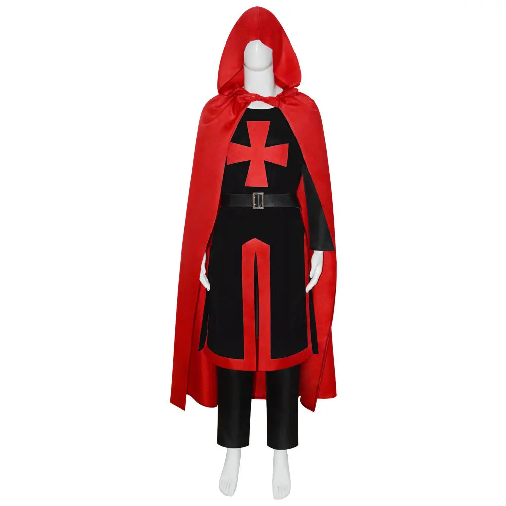 Medieval Knight Cosplay Costume Full Set loween Cross Legion Warrior orm Women's Ethnic Stage Clothing Hanfu T Top