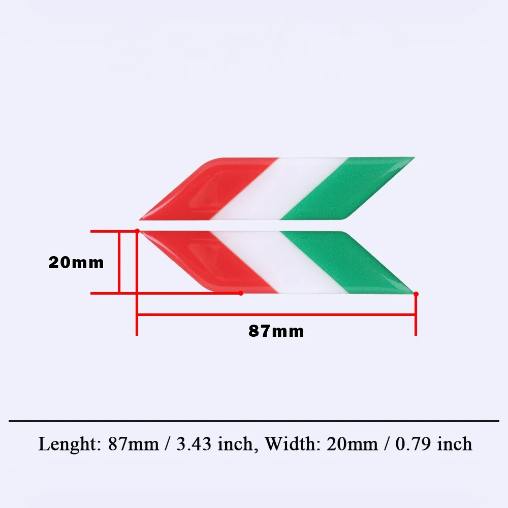 3D Resin Motorcycle Stickers For Ducati Panigale V2 V4  Street Fighter V4S Multistrada V4 Italy Flag Emblem Decals Accessories