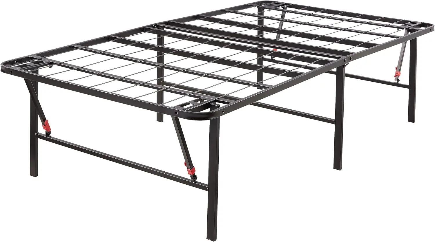 

Foldable Metal Platform Bed Frame with Tool Free Setup, 18 Inches High, Sturdy Steel Frame, No Box Spring Needed,