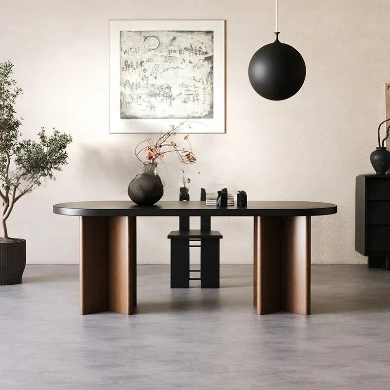 

Обеденный стол в средневековом стиле из массива дерева, дизайнерский, для небольшой квартиры, французский ретро-стол из ясеня