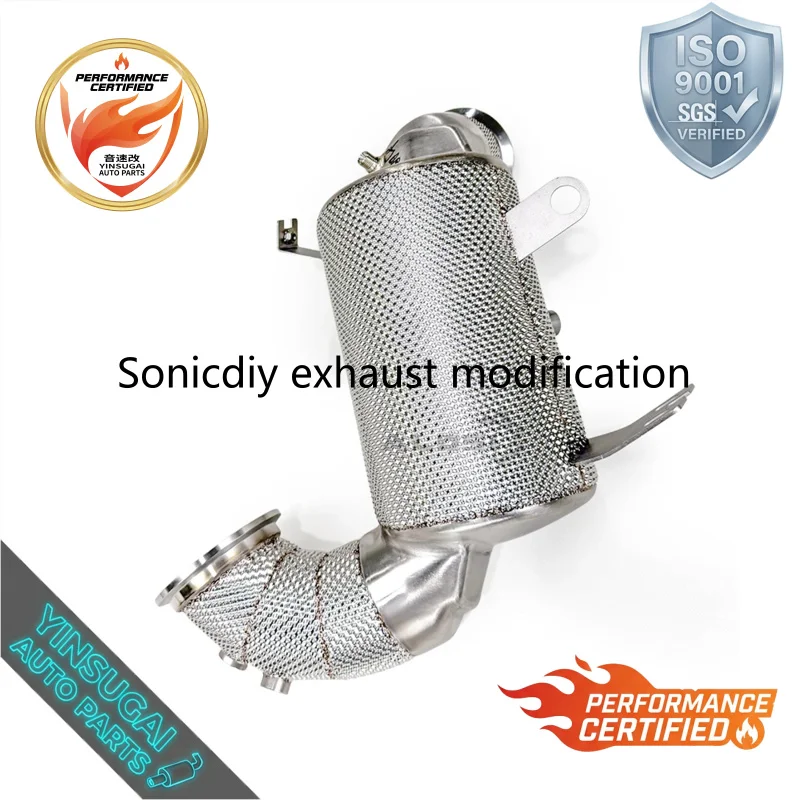 Cuski High Performance Catted No CEL Exhaust Downpipe for Mercedes A45 A45S AMG 2.0T