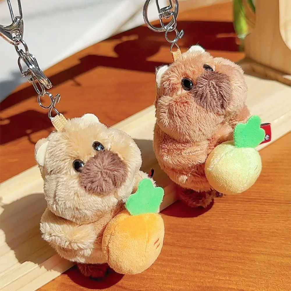 

PP Cotton Simulation Groundhog Plush Pendant Carrot Soft Lifelike Marmot Plush Toy Fluffy Comfortable Plush Groundhog Keychain
