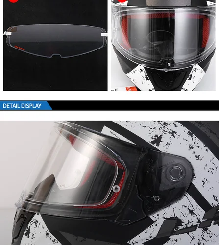 Imagen 2 del producto Película antivaho para visera de casco de motocicleta, accesorios para lentes LS2 FF353 FF320 FF800 FF397 FF390