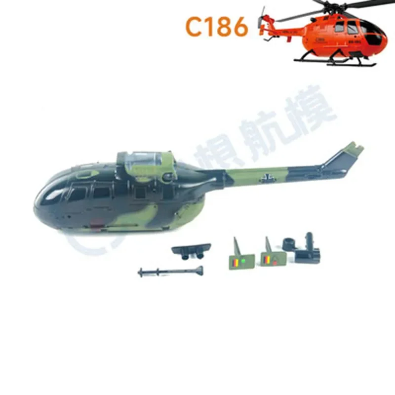 

C186 BO-105 Детали для радиоуправляемого вертолета Основное лопасть Пропеллер Хвостовой двигатель Штатив Зарядное устройство Головка ротора Рулевой механизм Корпус подключения и т. д.