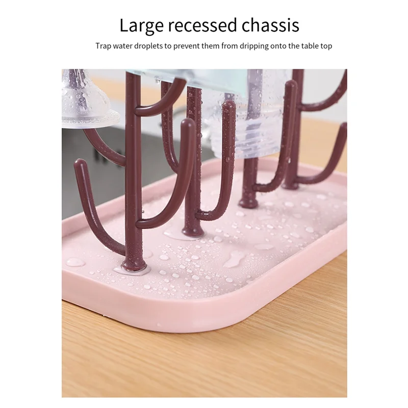 A08F-Rak Pengering Botol Rak Pengering Saluran Botol Bayi Rak Pengering Penyimpanan Pengering Pembersih Botol Bayi