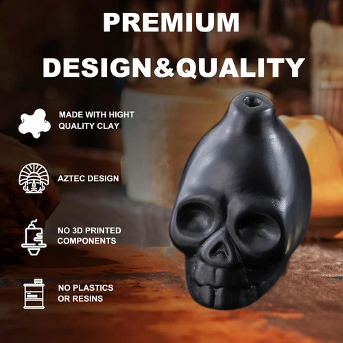 Imagen 2 del producto Silbato azteca de la muerte, más de 125 decibelios, fuerte, auténtico, sonido humano