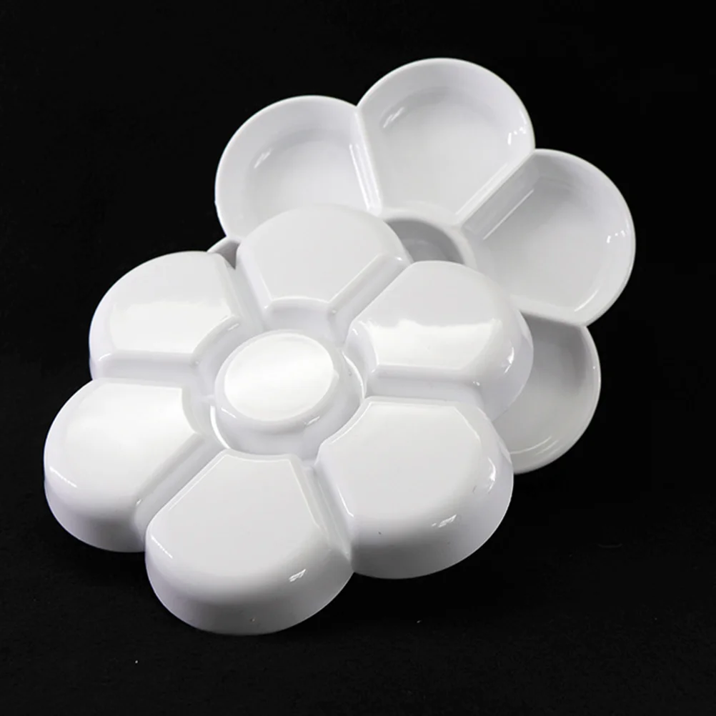 

2 Pcs Acrylic Paint Tray Flower Painting Palette Color Watercolor Palettes Gouache Toning