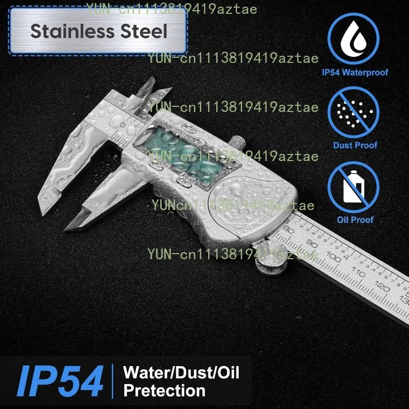 IP54 Digital Caliper 0-150mm Stainless Steel Vernier Caliper Inch Metric Micrometer Measuring Tool for Household DIY Woodworking
