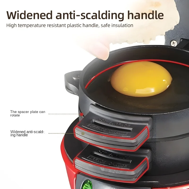 Burger Machine, Stainless Steel Breakfast Sandwich Maker, 600w Egg Cooker Ring, Non-Stick Burger Toaster, For Pancakes, Burgers