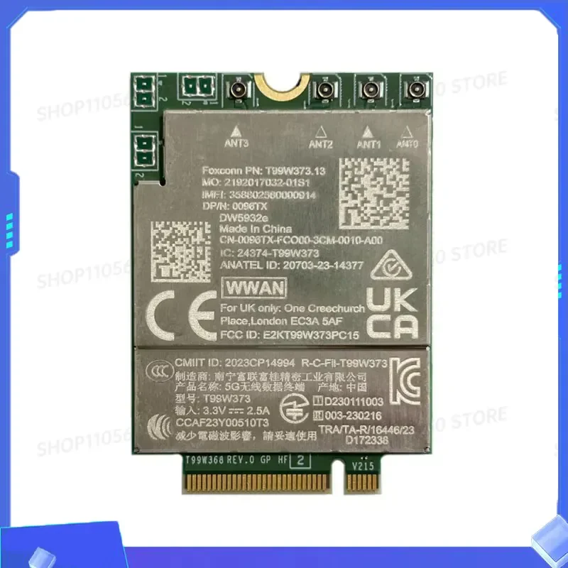 for 2026 T99W373 DW5932E M2 WWAN Module Esim 5G Lte Cat19 Fit for Latitude 7350 7450 Notebook Tablet Spare Part