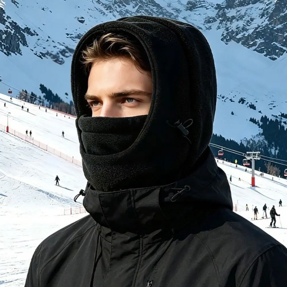 Warm Accessory Windproof Winter Balaclava Hat Lightweight Full Coverage Winter Face Mask Solid Color Warm Cycling Hat Hiking