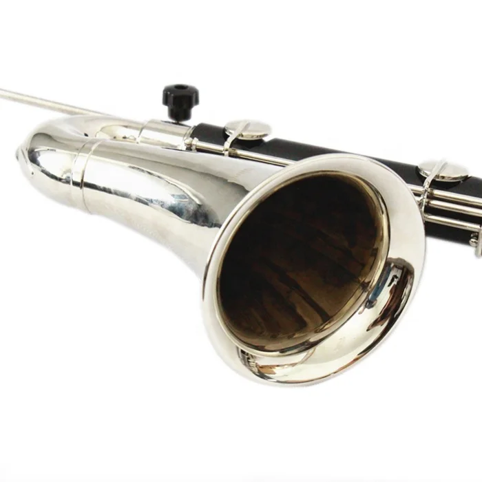 OEM Professional Bass Clarinet With Low C 21 Silver Keys BB Tone Customized