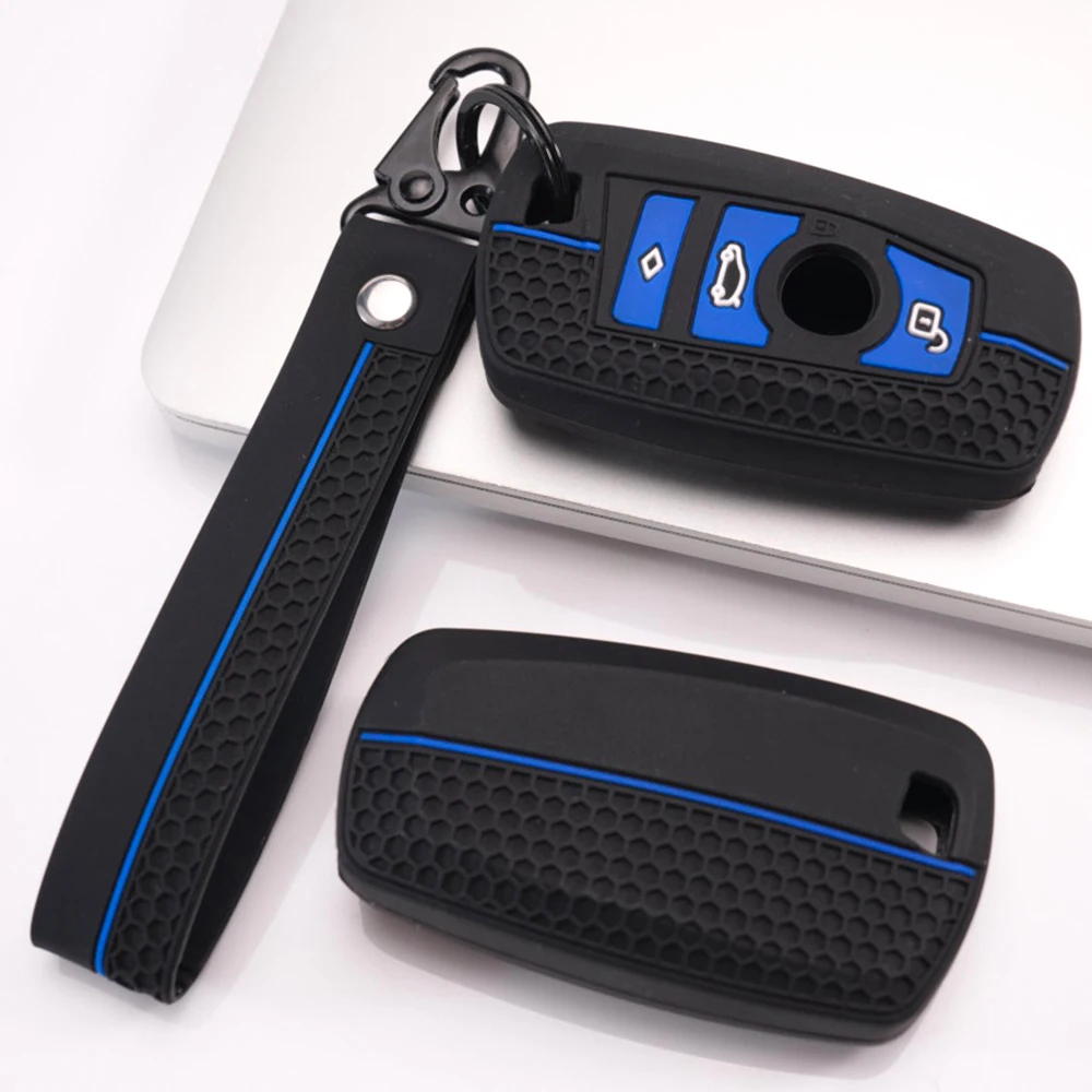 Silicone Key Cover With Wrist Strap For BMW 1 Series 2 Series 3 Series 4 Series 5 Series 6 Series 7 Series X1 X3 X4 X5 X6 Z4 M3