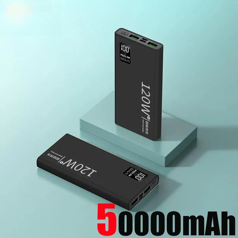 2025 新しい 120 ワット高容量パワーバンク 50000mAh 急速充電パワーバンクポータブルバッテリー充電器 Android サムスン Huawei 社新しい