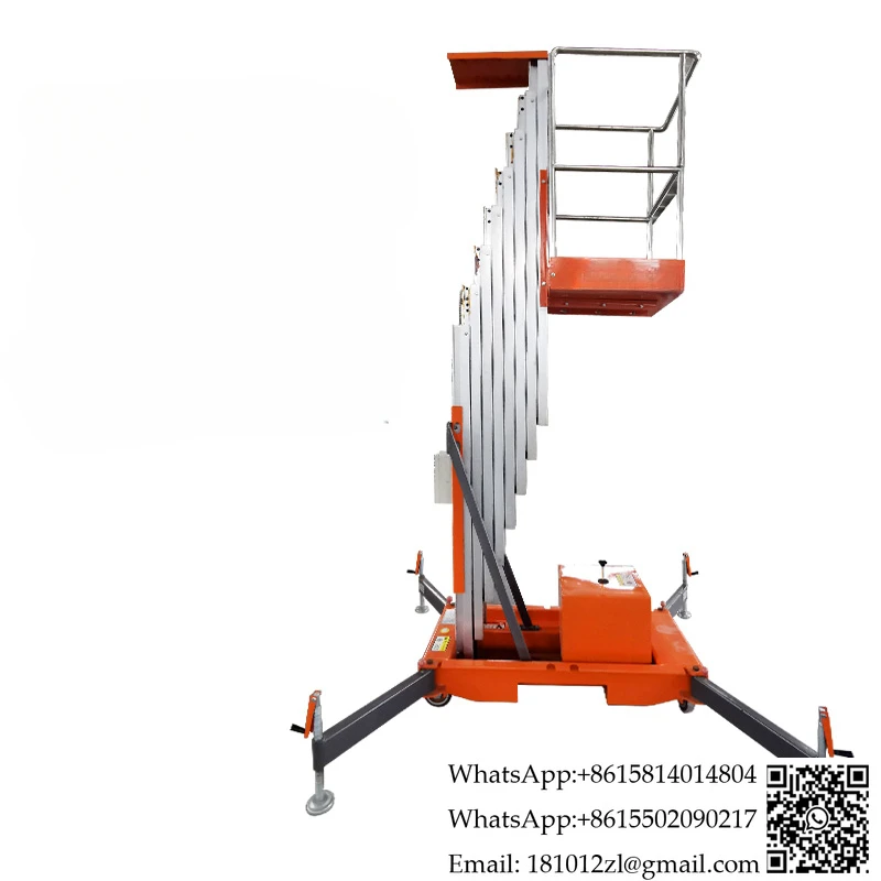 Aluminum alloy lift electric hydraulic lifting platform aerial work lift mobile lift table small