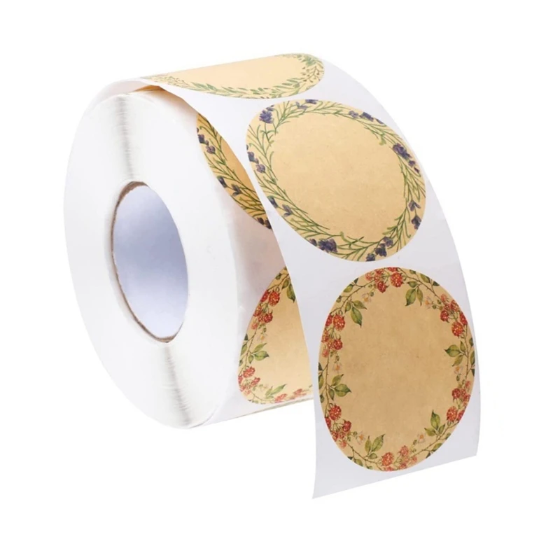 500x/rouleau autocollants ronds étiquettes inscriptibles autocollants étiquettes cuisson étiquettes adhésives