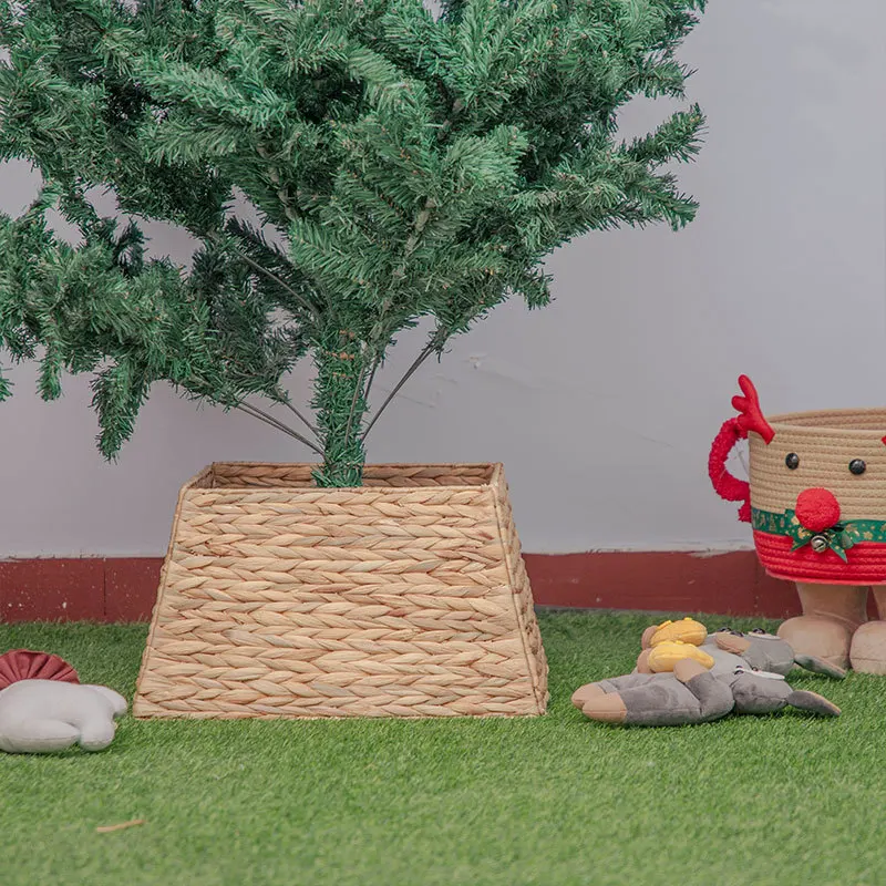 

Willow Christmas tree base hand-woven tree skirt creative Christmas decoration rattan home scene arrangement fence