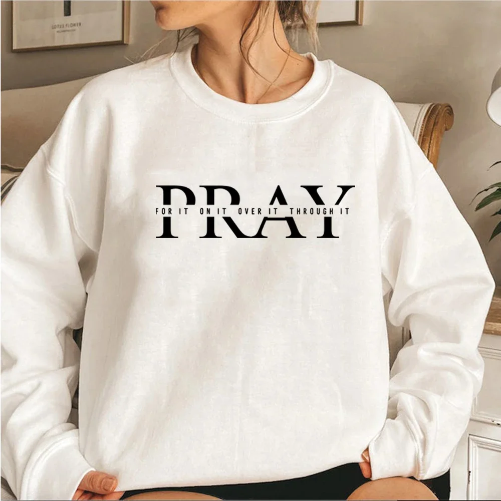 Christian Pray Sweatshirt Women of The Bible Sweater Prayer Shirt Praying Women Crewneck Sweatshirt Jesus Church Hoodie Pullover