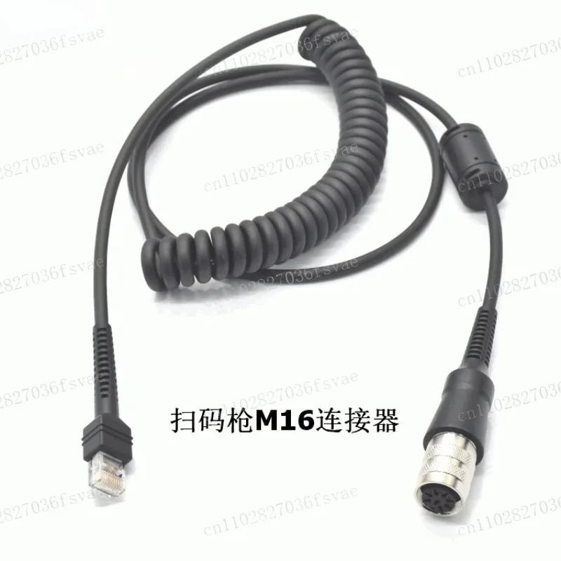 Handheld Code Scanning Gun Circular Connector C091D-8P Female Plug Forming To RJ45 Connector with Spring Wire