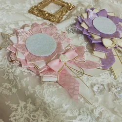 Lolita Ita Bags Accessories，Anime Badge Rosette，Badges Holder Base Tray Ita Bag Ribbon Accessories，Lolita Cosplay Decoration