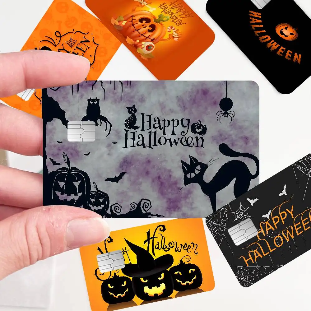 Happy Halloween Game Anime Sticker Film Skin Cover Case for Small Large No Chip Debit Credit Card Front Side