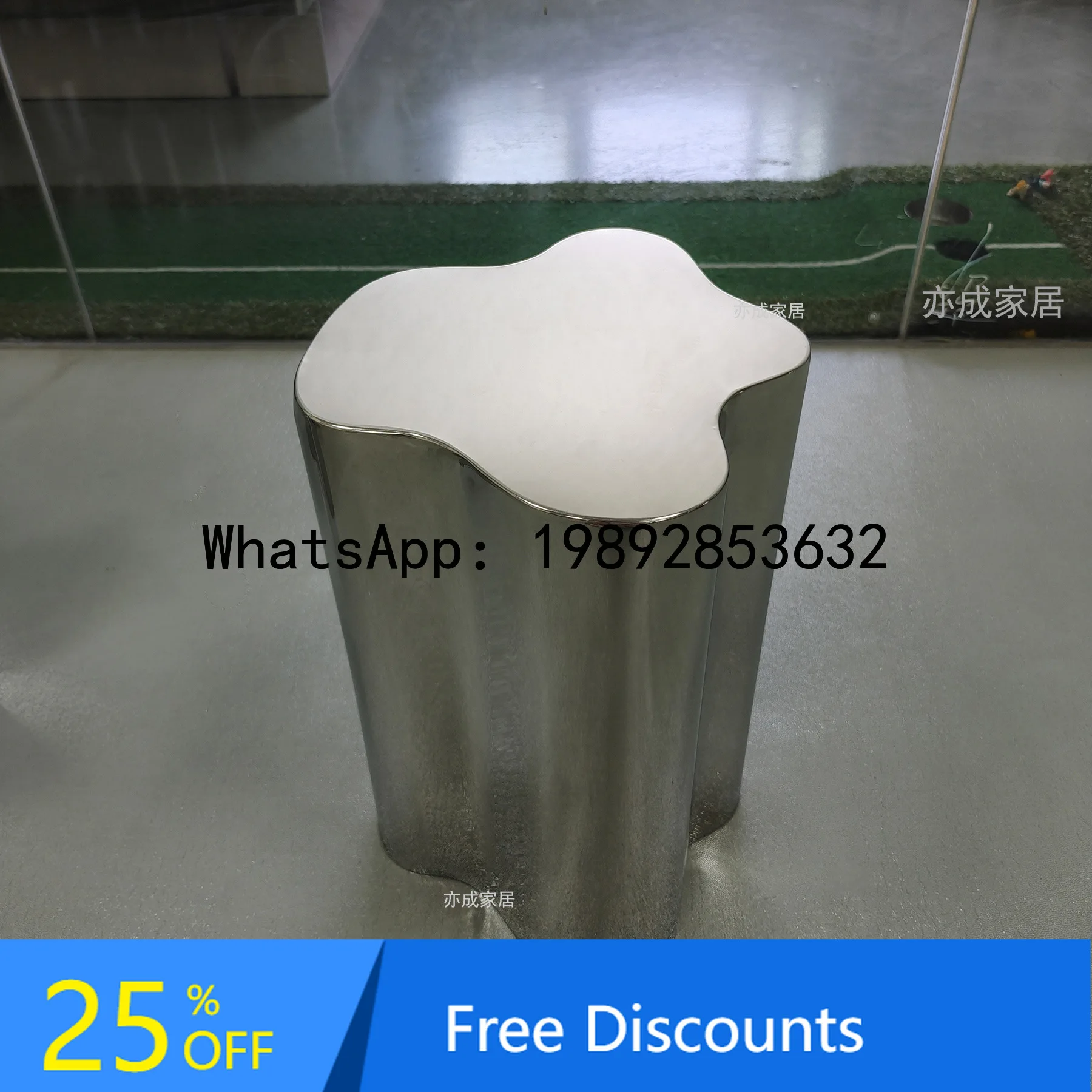 

B1ZC Modern Cloud Corner Table Italian Minimalist Modern Sofa Combination Coffee Table Stainless Steel Living Room Side Table