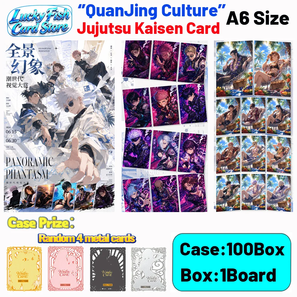 Оптовая продажа: Новые карточки QuanJing Creative Studio Jujutsu Kaisen 2026 года, акриловая доска формата А6, детские игрушки, подарки на день рождения