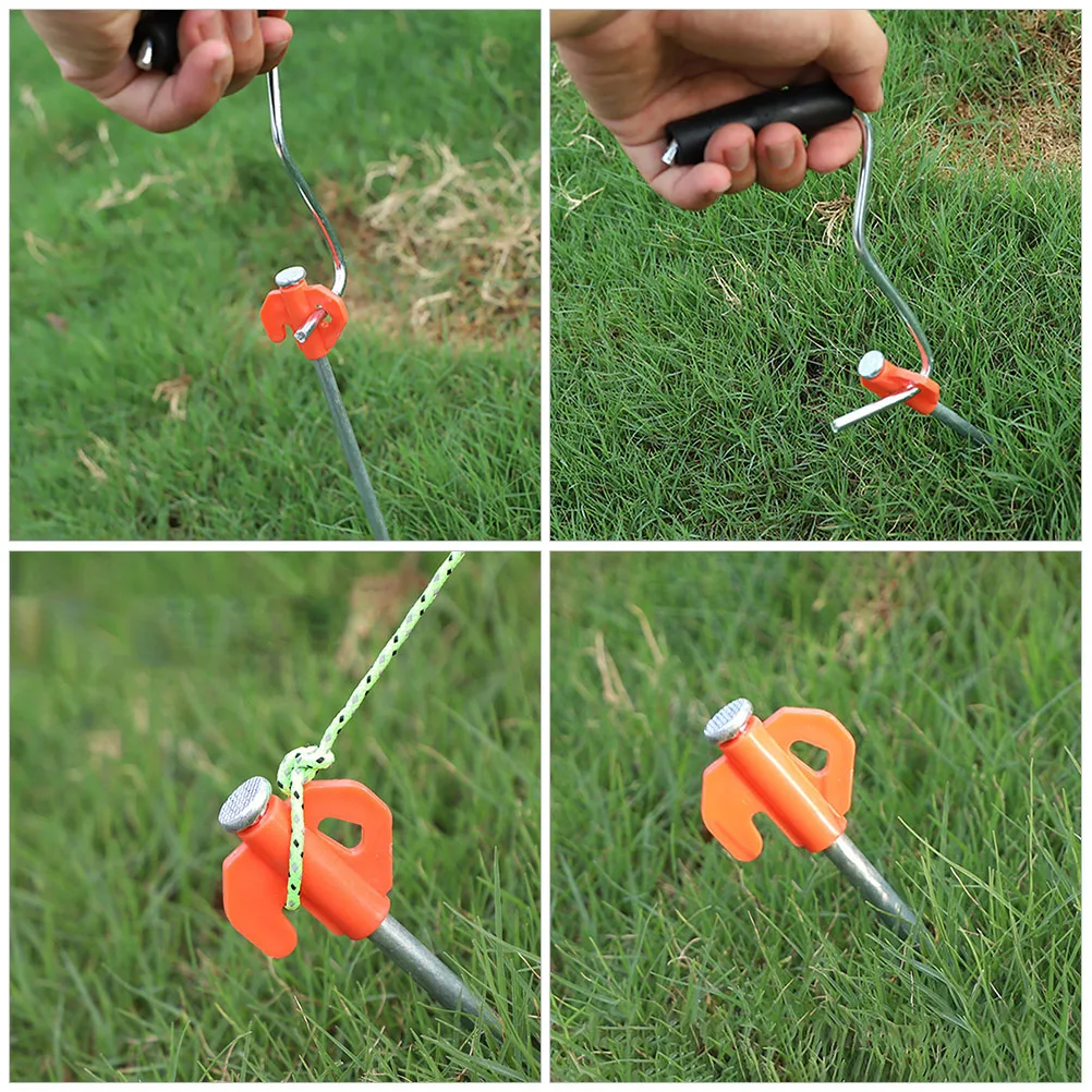 

Heavy Duty Windproof Tent Pegs Ground Stakes Camping Safety Strong Durable Anti Rust Corrosion Resistant Outdoor Fixator Tent