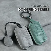 3D Suede Leather Car Remote Key Case for DFSK Dongfeng Fengguang JOYEAR M7 DFM Glory FORTHING S500 X5 X3 Sx6 Key Shell Accessory