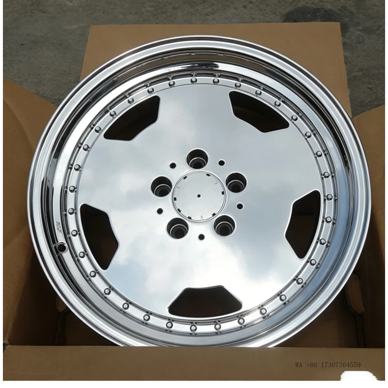Hot  Chrome 17 18 Inch Rims 5x112 Alloy Passenger Car Wheels Deep Dish for Mercedes Benz W140 W201 W126 W124 W221 W220 W210 W212