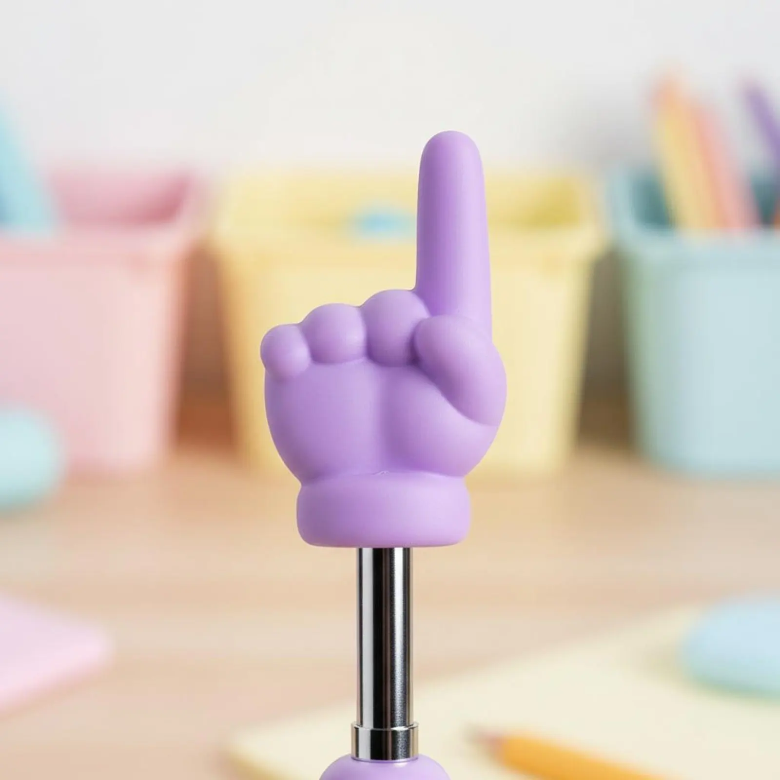 

Telescopic Hand Pointer Comfortable Grip Retractable Finger Pointer Silicone Tip Literacy Stick Long-Lasting Teaching Aid