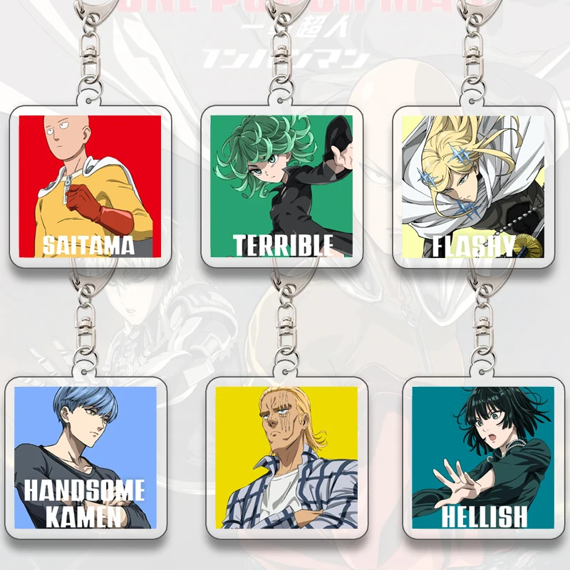 

Брелок для ролевых фотографий One Punch Man Saitama Genos, изысканный студенческий аниме, кулон с рисунком Tatsumaki, держатель для карт, украшение, подарок