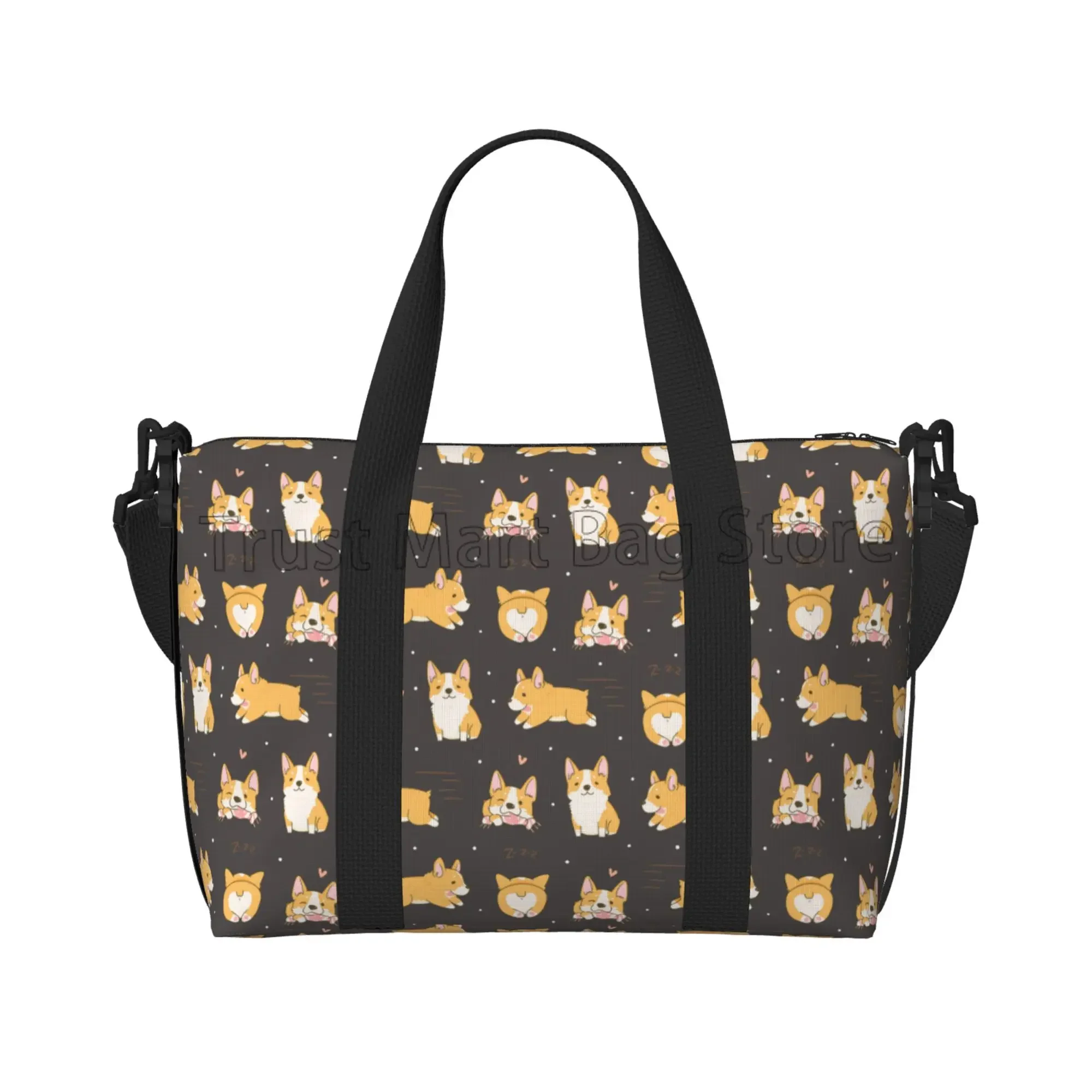 

Милая дорожная спортивная сумка для собак корги, персонализированная водонепроницаемая ночная сумка для выходных для мальчиков и девочек, унисекс, спортивные сумки для спортзала, йоги