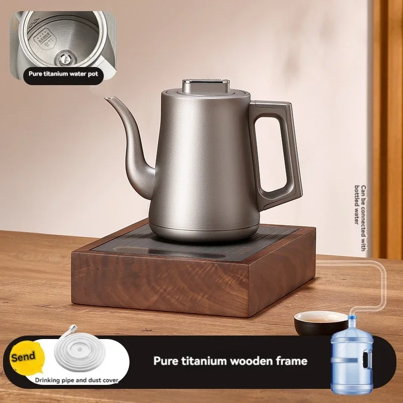 Special insulated titanium alloy kettle for tea tables; titanium alloy automatic bottom-filling electric kettle.