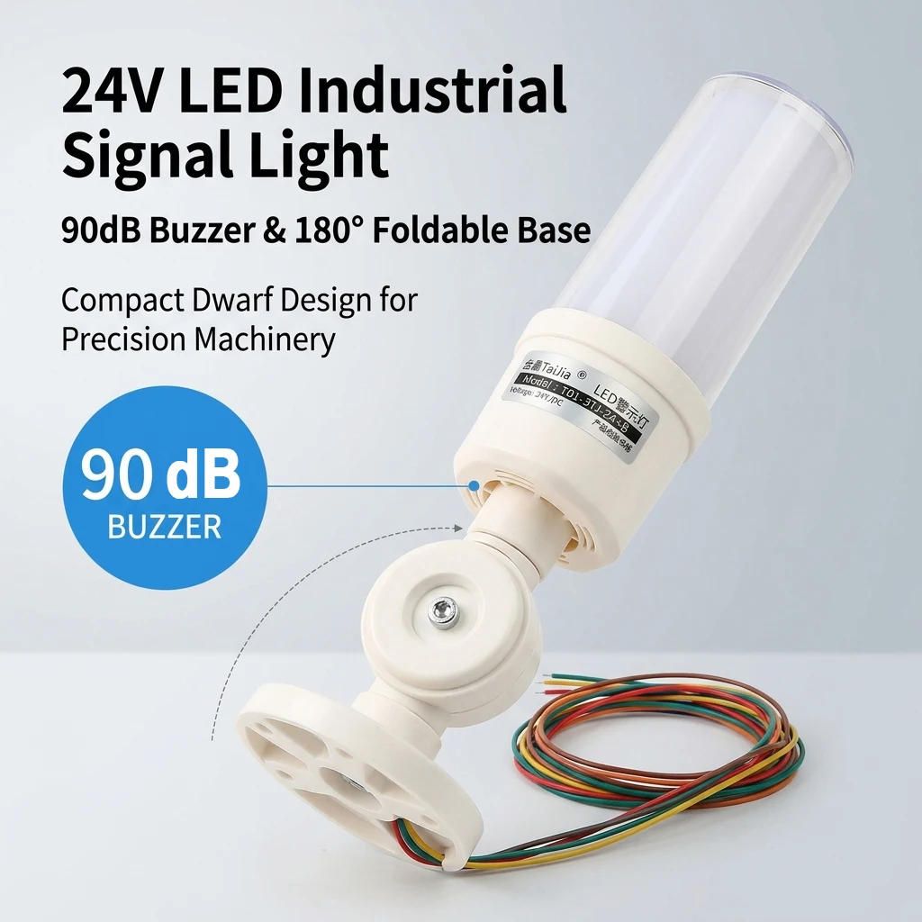 New LED Three-Color Signal Indicator Lamp DC 24V 3 Color in 1 layer Smart Warning Light For CNC Machine Alarm Buzzer AC 220V