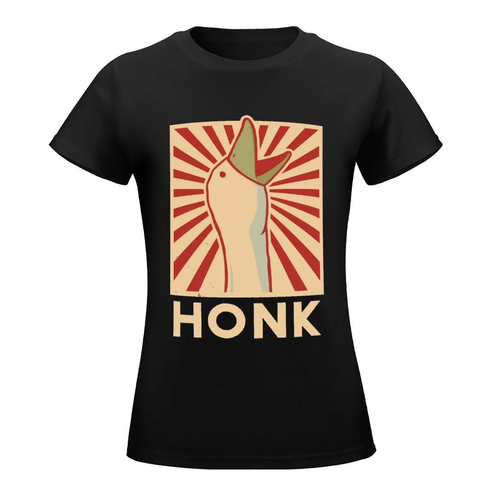 HONK Essential T-Shirt blacks oversized Female clothing kawaii clothes western t-shirt dress for Women