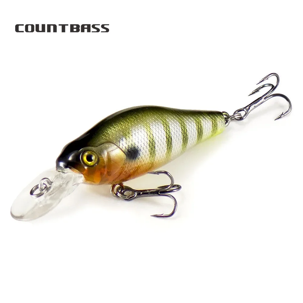 

Countbass Crankbait 53mm 6.6g Hard Plastic Fishing Lures, Wobbler Freshwater Chatterbait Diving Depth 1.2-1.8m