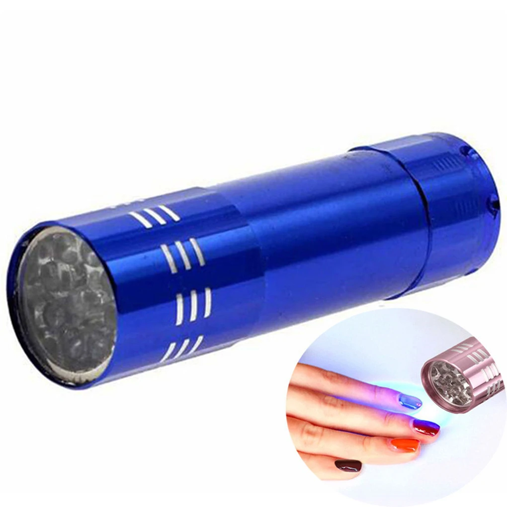 Lasmpara de antorde de luz UV Super Mini 9 LED linterna de luz ultravioleta luz del secador de uas maviscara de Gel de uas de sec