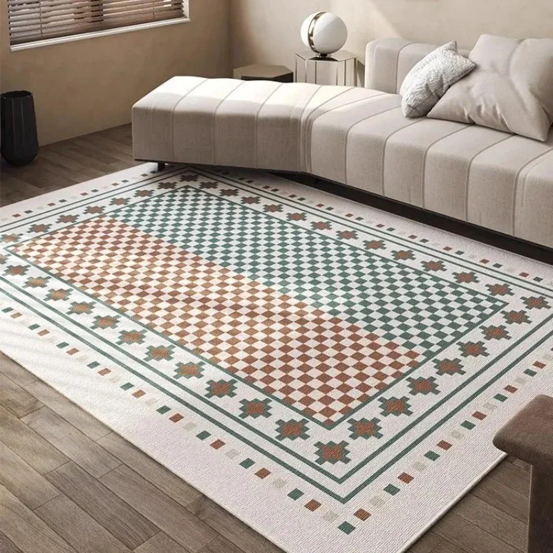 Ethnic Style Retro Carpet for The Living Room Decorarion 100% Polyester Felt Sofa Coffee Table Rug Washable Bedroom Bedside Mat