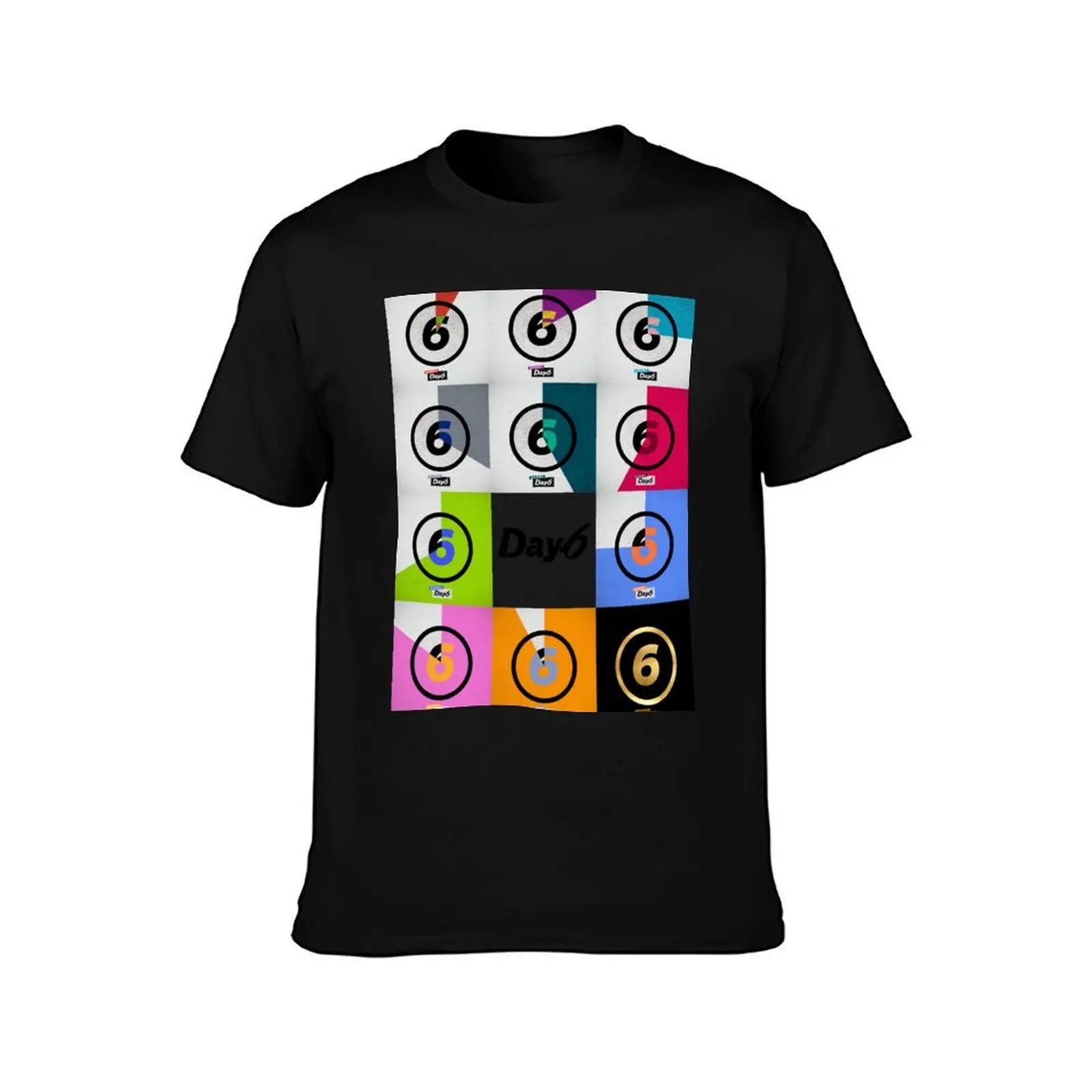 day6 every day6 T-Shirt, Summer Casual Cotton Tee, Oversized Streetwear Tops, Vintage Graphic Print, Loose Fit Short Sleeve