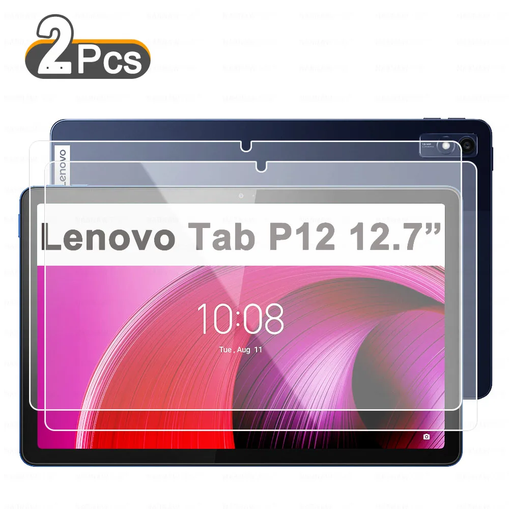 2 Pieces HD Scratch Proof Screen Protector Tempered Glass For Lenovo Tab P12 12.7-inch 2023 Tablet Protective Film