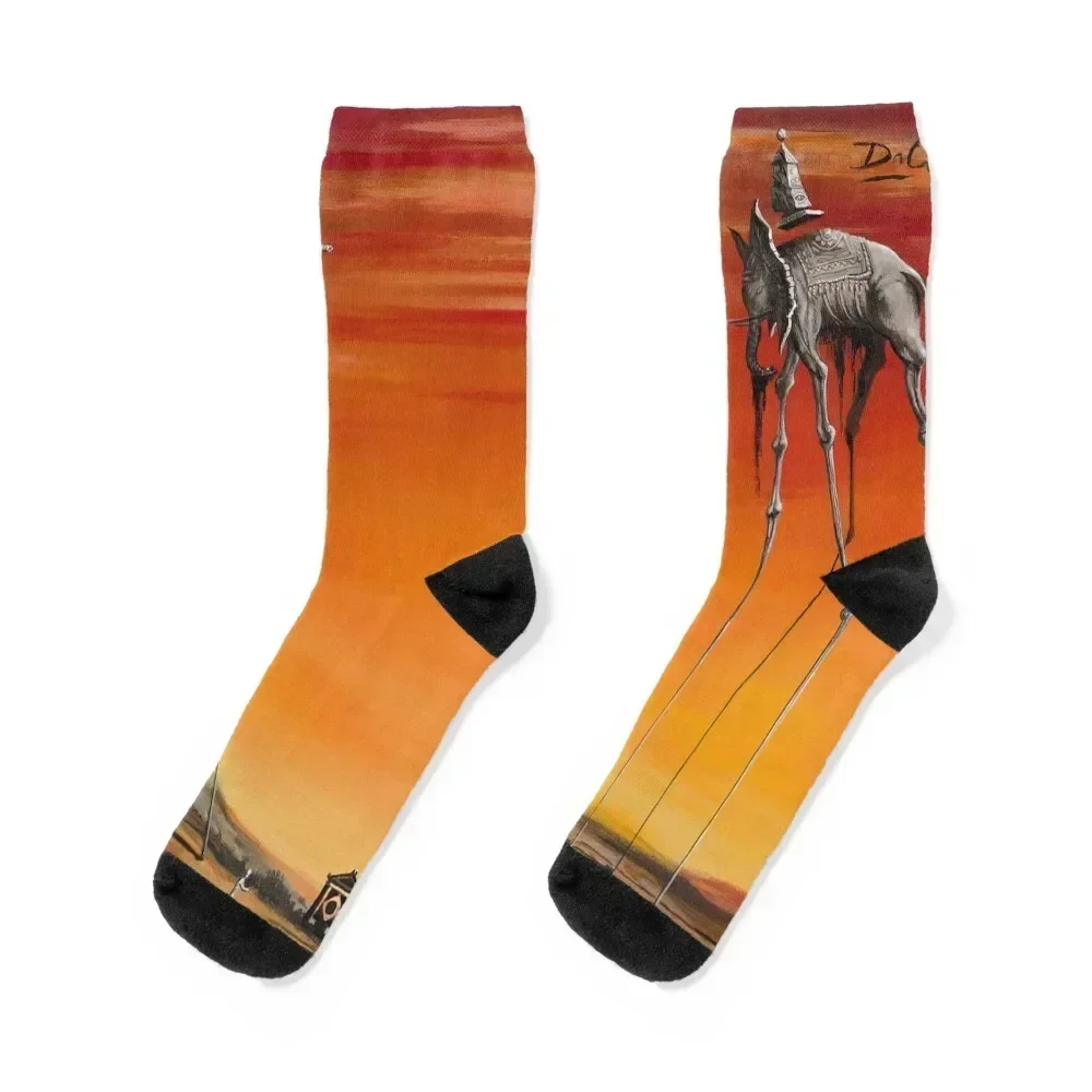 

salvador dali digital painting salvador dali artwork Socks funny gifts kids Male Socks Women's