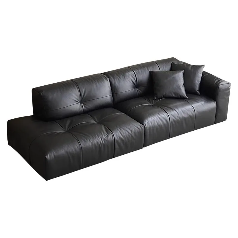 

Customizable Italian Modern Leather Sofa Living Room French Light Luxury