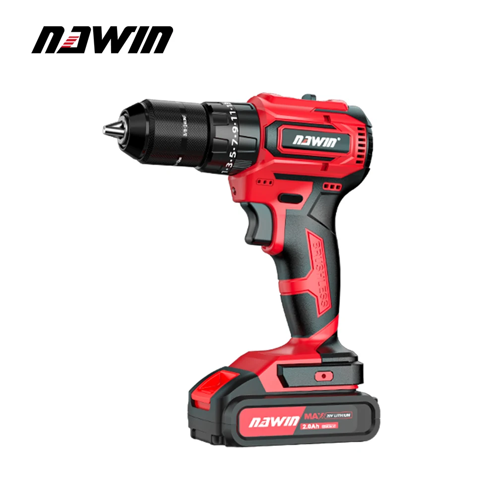 Imagem -04 - Nawin Brushless Impacto Furadeira Elétrica de Lítio 10 mm Recarregável Pistola Broca Casa Chave de Fenda Elétrica Mão Broca