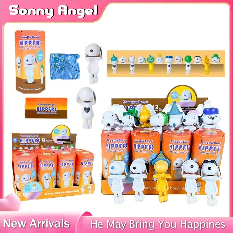 

Kawaii Sonny Angel Snoopy Blind Box Mini Figure Anime Model Ornaments Cartoon Phone Screen Doll Cute Desktop Decoration Gift
