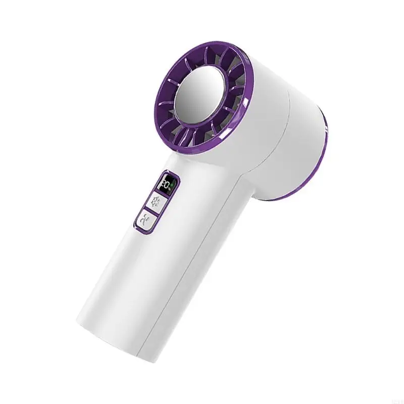 2025 شاشة رقمية USB جديدة قابلة لإعادة شحنها مروحة كهربائية محمولة مع مروحة تبريد محمولة للسرعة القابلة للتعديل للمكتب أو