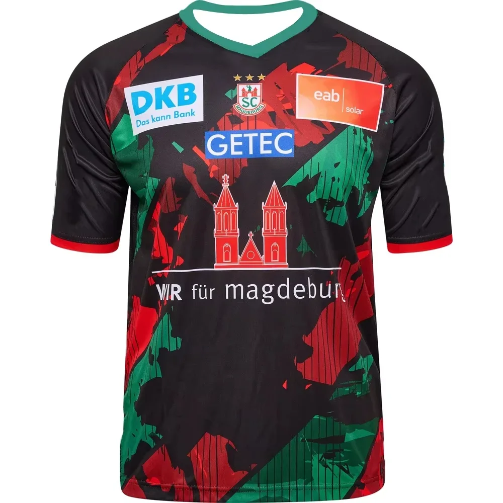 Unisex Loose-Fit Jersey T-Shirt SC Magdeburg New Handball Training Top Youth Sportswear Breathable Handball Shirt