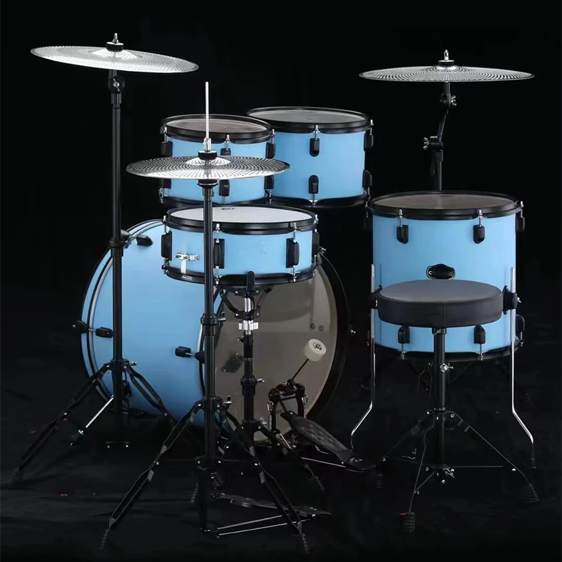 Jazz Drum Kit Cymbals Set Bass Snare Floor Tom Drum Musical Instruments Professional 5 6 7 Drum 3 4 Cymbals