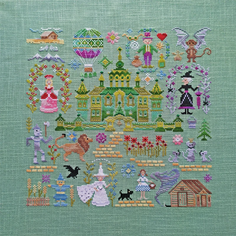 Castle Wonderland Castle Counted Cross Stitch Kit, 100% Egypt Cotton, Fairyland Prince, The Emerald City